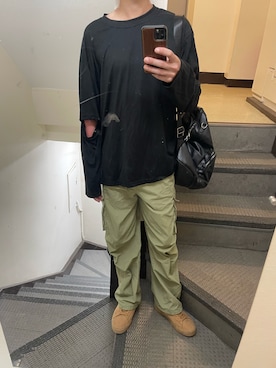 「SHEEN（シーン）のアイテム（Tシャツ/カットソー）」を使った、JUNさん（メンズ・167cm・30代）の夏コーディネート