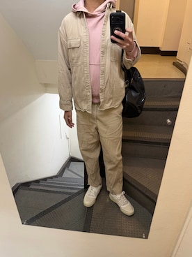 「アイテム（セットアップ）」を使った、JUNさん（メンズ・167cm）の秋コーディネート