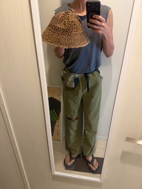 「WEGO（ウィゴー）のアイテム（帽子）」を使った、JUNさん（メンズ・167cm）の夏コーディネート