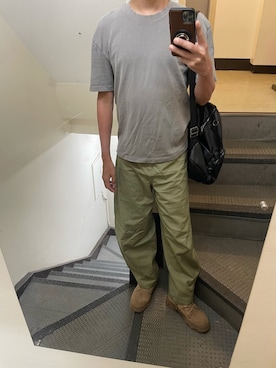 「ZARA（ザラ）のアイテム（Tシャツ/カットソー）」を使った、JUNさん（メンズ・167cm・30代）の秋コーディネート