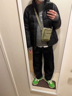 「SHEEN（シーン）のアイテム（ニット/セーター、グレー系）」を使った、JUNさん（メンズ・167cm）の春コーディネート