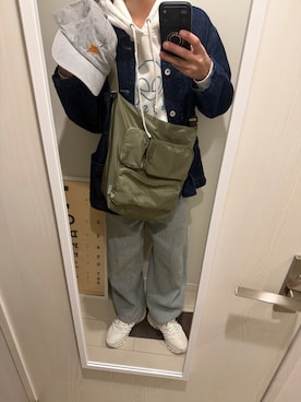 「H&M（エイチ・アンド・エム）のアイテム（シューズ）」を使った、JUNさん（メンズ・167cm）の春コーディネート