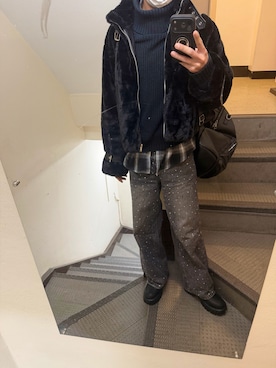 「SHEEN（シーン）のアイテム」を使った、JUNさん（メンズ・167cm）の冬コーディネート