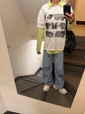 「SHEEN（シーン）のアイテム（Tシャツ/カットソー、ホワイト系）」を使った、JUNさん（メンズ・167cm）の夏コーディネート