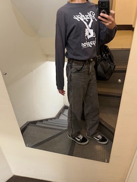 「WEGO（ウィゴー）のアイテム（Tシャツ/カットソー、グレー系）」を使った、JUNさん（メンズ・167cm）の夏コーディネート
