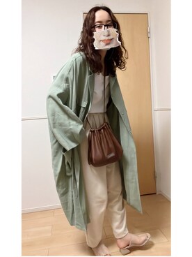 「antiqua（アンティカ）のアイテム（その他アウター）」を使った、ﾕｰｴﾇﾕｰさん（レディース・168cm）の春コーディネート