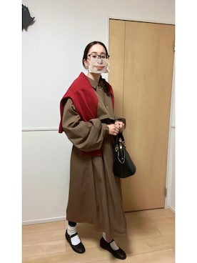 「select MOCA（セレクトモカ）のアイテム（トレンチコート）」を使った、ﾕｰｴﾇﾕｰさん（レディース・168cm）の冬コーディネート
