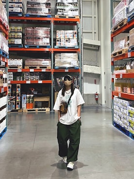 「carhartt」｜「アイテム（腕時計）」を使った、えりおっとさん（レディース・155cm）の夏コーディネート