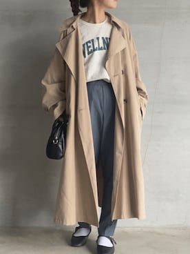 「SVEC（シュベック）のカンフーシューズ kung fu Shoes / ストラップパンプス（バレエシューズ）」を使った、⁑⁑ぁぃ⁑⁑さん（レディース・157cm）の秋コーディネート