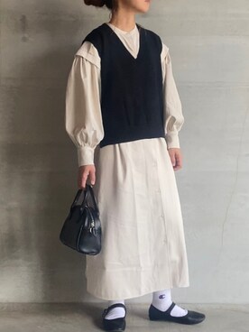 「アイテム（シャツワンピース）」を使った、⁑⁑ぁぃ⁑⁑さん（レディース・157cm・30代）の秋コーディネート