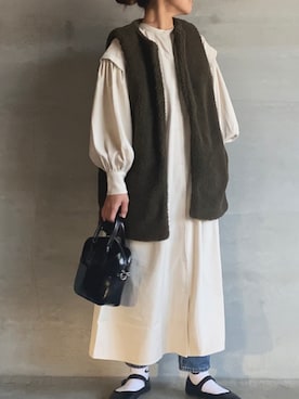 「アイテム（シャツワンピース）」を使った、⁑⁑ぁぃ⁑⁑さん（レディース・157cm・30代）の冬コーディネート