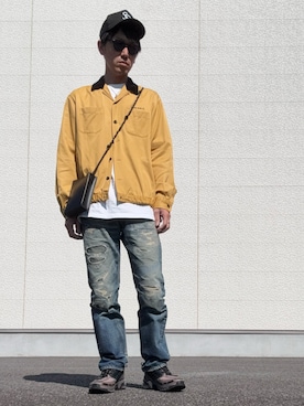 「MOSCOT（モスコット）のアイテム」を使った、M.Wさん（メンズ・175cm）の春コーディネート