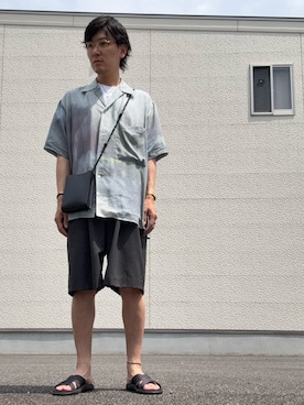 「N.HOOLYWOOD COMPILE（N.ハリウッド コンパイル）のM VOYA SLIDE N-HOOLYWOOD（サンダル）」を使った、M.Wさん（メンズ・175cm）の夏コーディネート