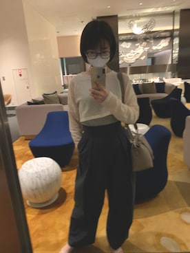 「BEAUTY&YOUTH UNITED ARROWS（ビューティーアンドユースユナイテッドアローズ）のアイテム（Tシャツ/カットソー、ベージュ系）」を使った、suuzunaさん（レディース・160cm）の春コーディネート