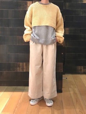 「PUAL CE CIN（ピュアルセシン）のアイテム（アンサンブル）」を使った、mdt7さん（レディース・164cm）の秋コーディネート