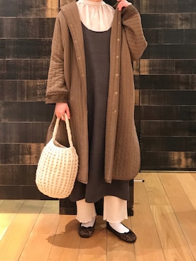 「PUAL CE CIN（ピュアルセシン）のアイテム（アンサンブル）」を使った、mdt7さん（レディース・164cm）の秋コーディネート