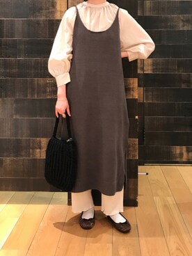 「PUAL CE CIN（ピュアルセシン）のアイテム（アンサンブル）」を使った、mdt7さん（レディース・164cm）の秋コーディネート