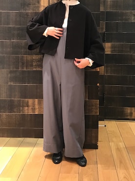 「入学式」｜「アイテム（サロペット/オーバーオール）」を使った、mdt7さん（レディース・164cm）の冬コーディネート