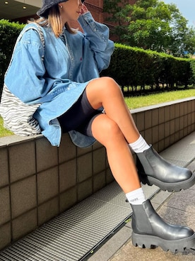 「Ralph Lauren」｜「アイテム（ブーツ）」を使った、chikaさん（レディース・158cm）の秋コーディネート