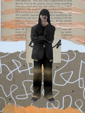 「アイテム（テーラードジャケット）」を使った、Manaさん（レディース・160cm）の冬コーディネート