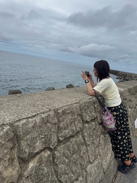 「HOKAONEONE」｜ぴよこさん（レディース・154cm）の夏コーディネート