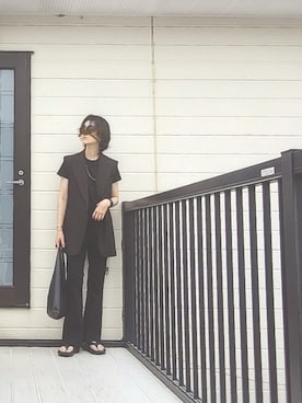 「フレアデニム」｜miminyさん（レディース・172cm）の夏コーディネート