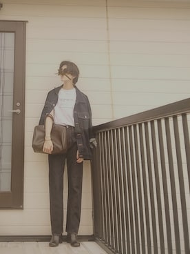 「デニムonデニム」｜「アイテム（ジャケット/アウター）」を使った、miminyさん（レディース・172cm）の秋コーディネート
