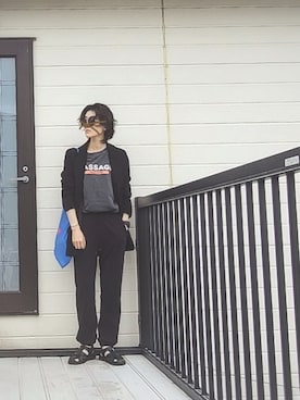 「エコバッグ」｜「アイテム（スウェットパンツ）」を使った、miminyさん（レディース・172cm）の春コーディネート