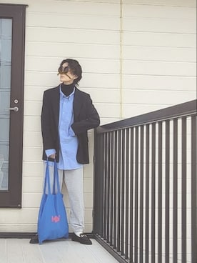 「エコバッグ」｜「アイテム（スウェットパンツ）」を使った、miminyさん（レディース・172cm）の春コーディネート