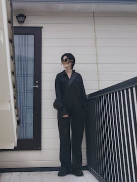 「アイテム（つなぎ/オールインワン）」を使った、miminyさん（レディース・173cm）の秋コーディネート