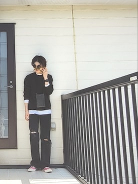 「Hanes」｜「アイテム（スウェット）」を使った、miminyさん（レディース・172cm）の春コーディネート