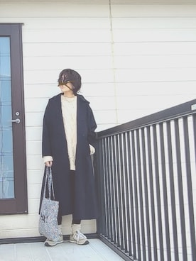 「UNIQLO（ユニクロ）のウルトラストレッチジーンズ（デニムパンツ）」を使った、miminyさん（レディース・172cm）の冬コーディネート