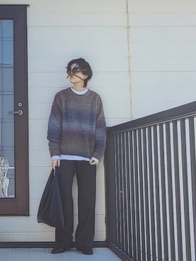 「Hanes」｜「アイテム（スラックス）」を使った、miminyさん（レディース・172cm）の春コーディネート