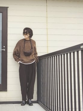 「Hanes」｜「アイテム（ブーツ）」を使った、miminyさん（レディース・172cm）の冬コーディネート