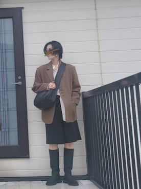 「アイテム（テーラードジャケット）」を使った、miminyさん（レディース・173cm）の秋コーディネート