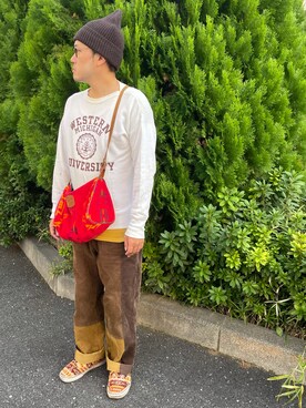 「Varde77（バルデセブンティセブン）のアイテム（帽子）」を使った、Mdskさん（メンズ・173cm）の秋コーディネート