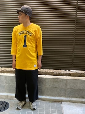 「YELLOWS PLUS（イエローズプラス）のアイテム」を使った、Mdskさん（メンズ・173cm）の春コーディネート