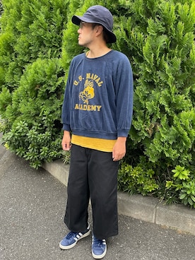 「Varde77（バルデセブンティセブン）のアイテム（帽子）」を使った、Mdskさん（メンズ・173cm）の秋コーディネート