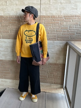 「Varde77（バルデセブンティセブン）のアイテム（帽子）」を使った、Mdskさん（メンズ・173cm）の秋コーディネート