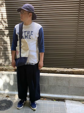「YELLOWS PLUS（イエローズプラス）のアイテム」を使った、Mdskさん（メンズ・173cm）の春コーディネート