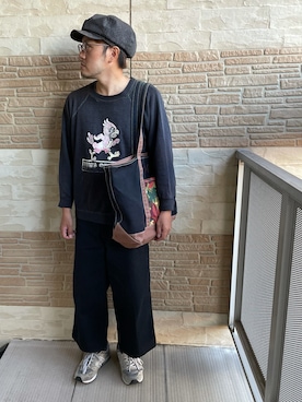 「New Balance」｜「アイテム（キャスケット）」を使った、Mdskさん（メンズ・173cm）の秋コーディネート