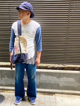「YELLOWS PLUS（イエローズプラス）のアイテム」を使った、Mdskさん（メンズ・173cm）の春コーディネート