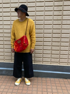 「YELLOWS PLUS（イエローズプラス）のアイテム」を使った、Mdskさん（メンズ・173cm）の春コーディネート