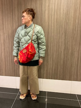 「Eddie Bauer（エディーバウアー）のアイテム（ダウンジャケット/コート）」を使った、Mdskさん（メンズ・173cm）の冬コーディネート