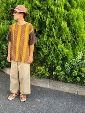 「Varde77（バルデセブンティセブン）のアイテム（帽子）」を使った、Mdskさん（メンズ・173cm）の秋コーディネート