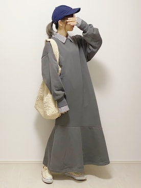 「Chillfar（チルファー）のアイテム（ワンピース/ドレス）」を使った、mAy☆uMeさん（レディース・158cm）の冬コーディネート