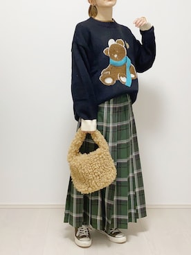 「HOOK（フック）のアイテム」を使った、mAy☆uMeさん（レディース・158cm）の秋コーディネート