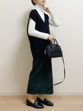 「FREAK'S STORE（フリークスストア）の【WEB限定】ビットローファー（ローファー）」を使った、mAy☆uMeさん（レディース・158cm）の春コーディネート