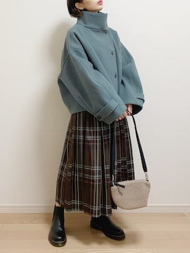 「KBF（ケイビーエフ）のアイテム（その他アウター）」を使った、mAy☆uMeさん（レディース・158cm）の冬コーディネート