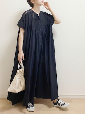 「Libra Cue（リブラ キュー）のアイテム（ワンピース/ドレス）」を使った、mAy☆uMeさん（レディース・158cm）の夏コーディネート
